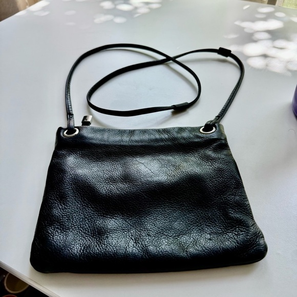 Margot Black Pebbled Leather Crossbody Bag with Sleek Design - Picture 2 of 5